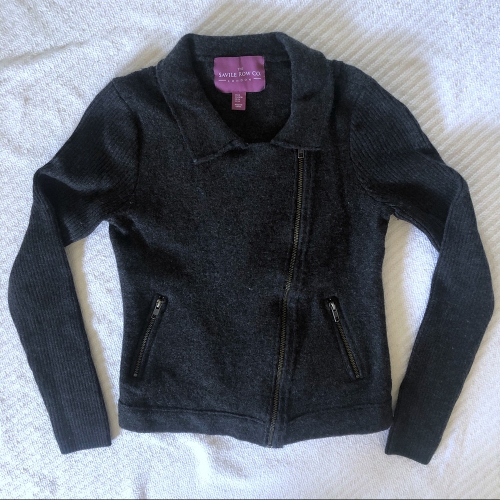 Grey Wool Sweater Jacket size XS